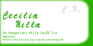 cecilia milla business card